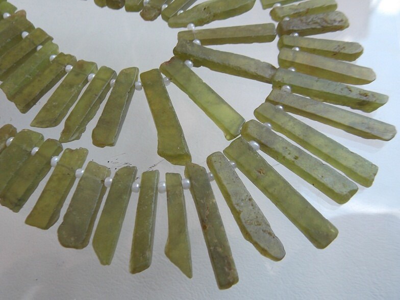 Vessonite Natural Stone Matte Polished Rough Stick Bead 10Inches Strand 30To8MM Long Wholesale Price New Arrival R6