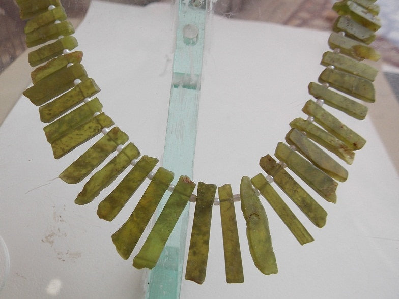 Vessonite Natural Stone Matte Polished Rough Stick Bead 10Inches Strand 30To8MM Long Wholesale Price New Arrival R6
