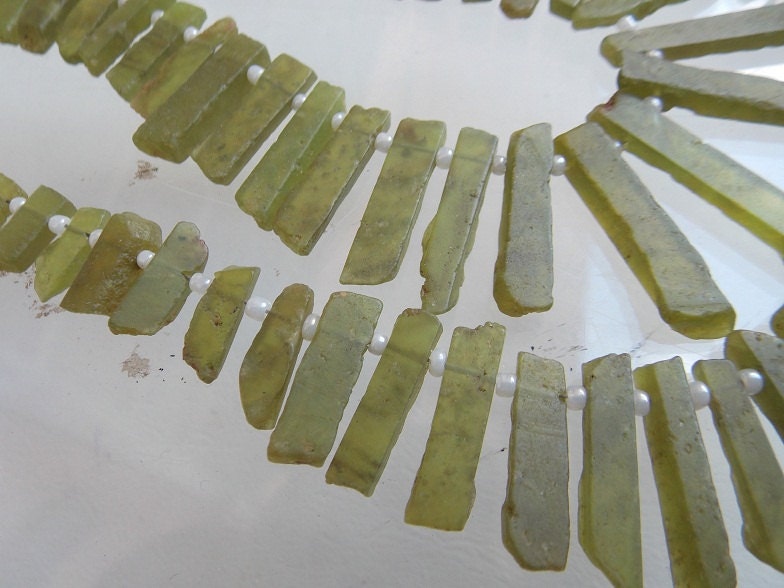 Vessonite Natural Stone Matte Polished Rough Stick Bead 10Inches Strand 30To8MM Long Wholesale Price New Arrival R6