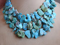 Arizona Turquoise Natural Polished Rough Slice 10Inches Loose Raw Stone Bulk Wholesale Price New Arrival 20x10-7x5mm Jewelry Making Bead R5