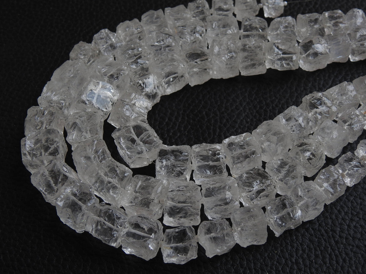 Crystal Quartz Natural Rough Hammer Cube Box Bead Loose Raw Stone Wholesaler Supplies 20Piece Strand 15-10MM Jewelry Making Gemstone Bulk