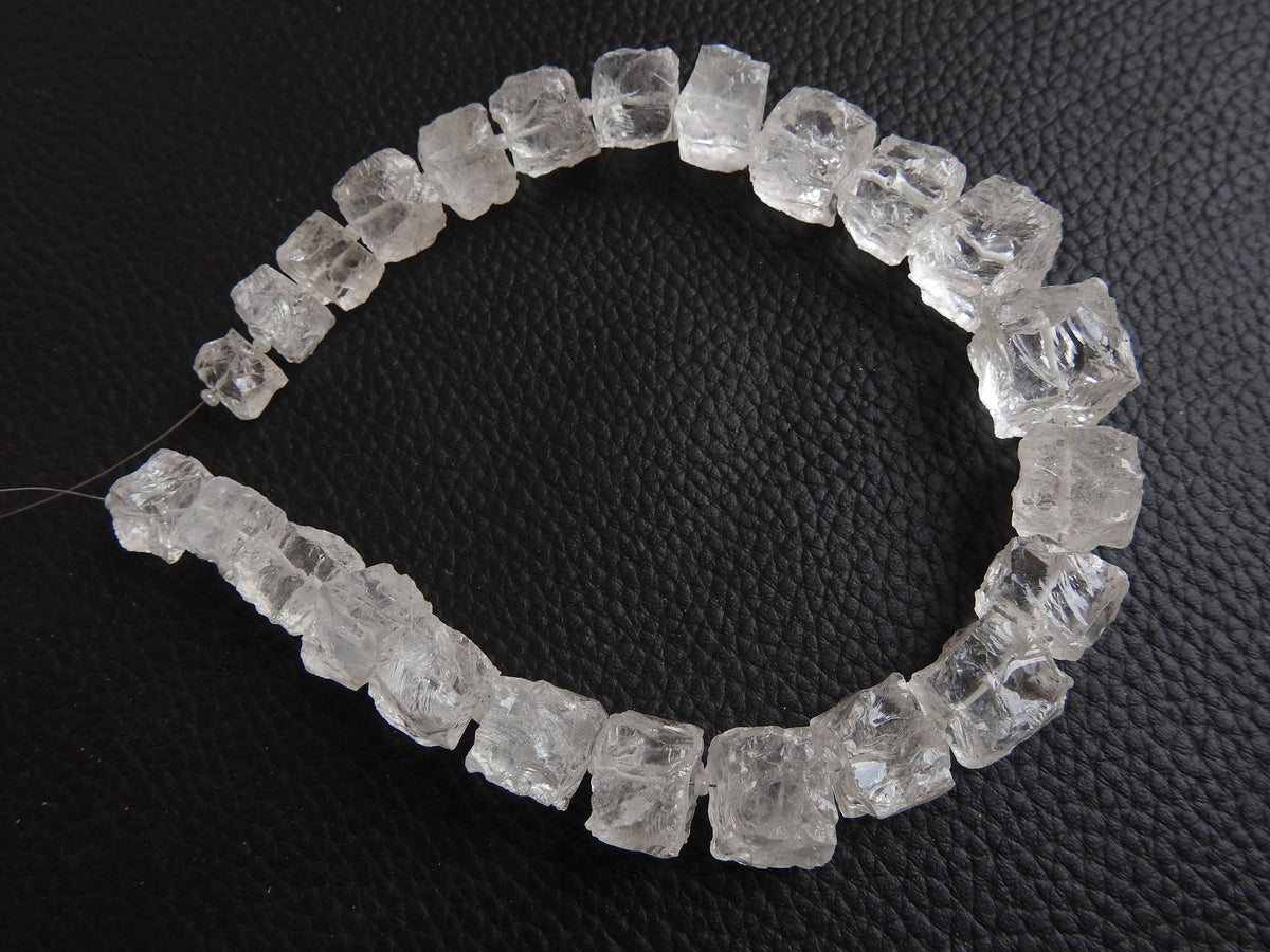 Crystal Quartz Natural Rough Hammer Cube Box Bead Loose Raw Stone Wholesaler Supplies 20Piece Strand 15-10MM Jewelry Making Gemstone Bulk