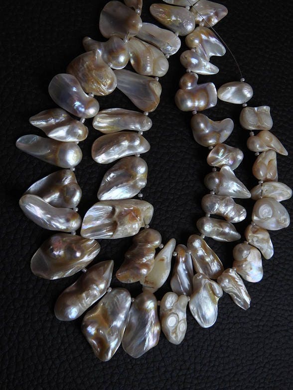 Pearl Natural Polished Rough Slice 12Inch Strand 35To15MM Long Wholesaler Supplies PME-R5