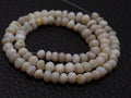 Natural Australian Opal Smooth Roundel Beads, 16 Inch Strand for Jewelry Making, Precious Gemstone Wholesale Supplies, Loose Stone Strand MS