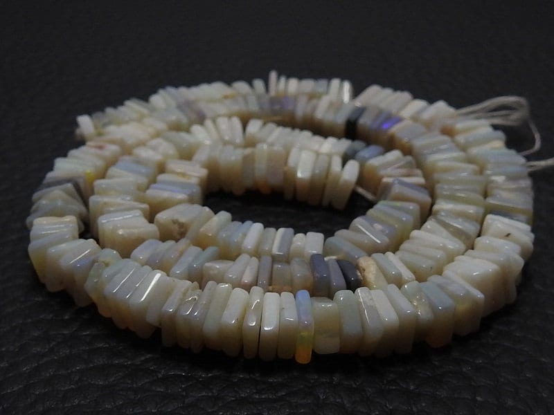 Natural Australian Opal Heishe Disc Beads Smooth Polished 16Inches Strand Wholesale Gemstone Beads for DIY Necklace Jewelry Supplies MS-H1