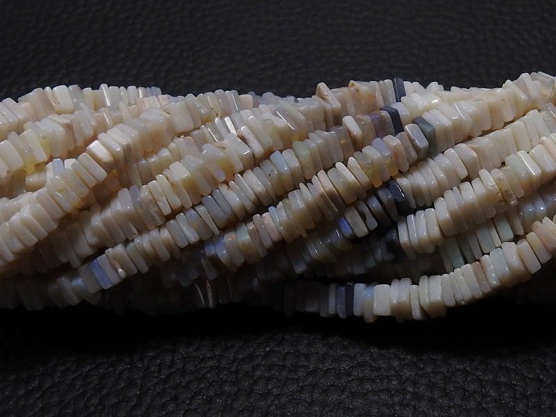 Natural Australian Opal Heishe Disc Beads Smooth Polished 16Inches Strand Wholesale Gemstone Beads for DIY Necklace Jewelry Supplies MS-H1