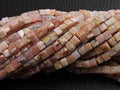 Pink Peruvian Opal Cube Box Bead Square Dice Handmade Loose Gemstone 16Inches Strand Wholesaler Supplies Natural Stone MS-CB2