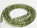 Green Apatite Smooth Roundel Bead For Jewelry Making 14Inches Strand 4-5MM Approx Wholesaler Supplies Natural Stone PME-B3