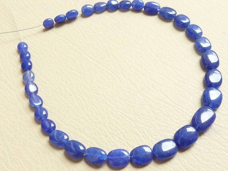 Blue Quartz Smooth Oval Shape Tumble Nugget/For Making Jewelry/12Inches Strand 12X9To6X5MM/Wholesaler/Supplies/New Arrival/PME-TU5