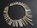 Natural Crystal Quartz Rough Stick Points Wholesale Raw Mineral Stone Healing Point Loose Crystal Supplies 20-35MM Long 8 Inch Strand R6