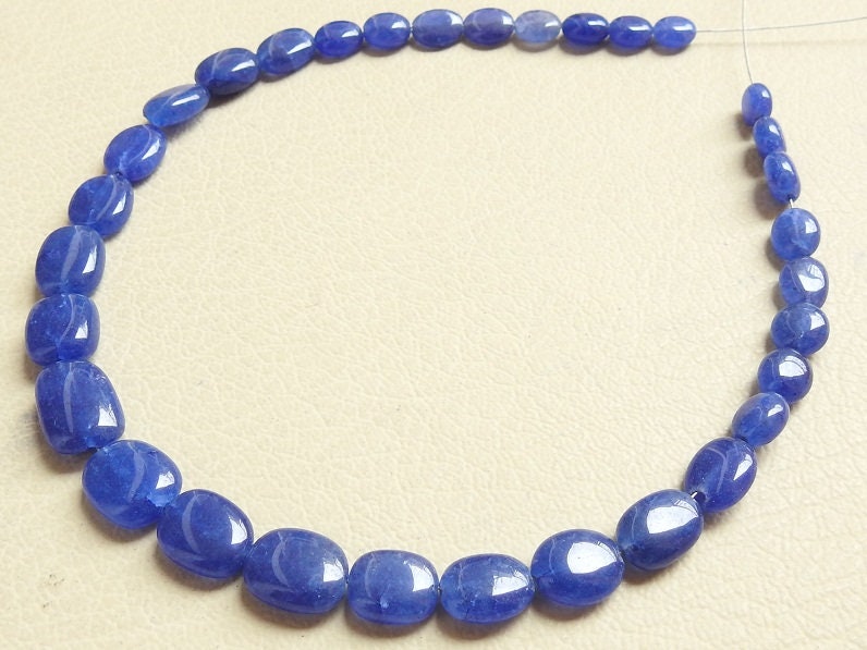 Blue Quartz Smooth Oval Shape Tumble Nugget/For Making Jewelry/12Inches Strand 12X9To6X5MM/Wholesaler/Supplies/New Arrival/PME-TU5