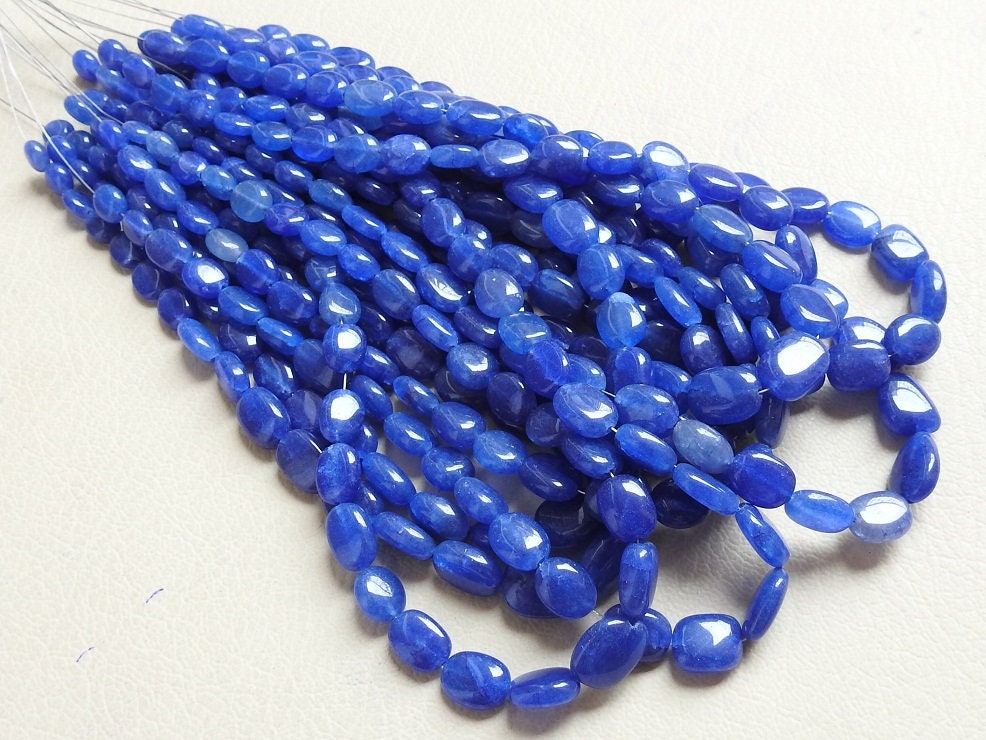 Blue Quartz Smooth Oval Shape Tumble Nugget/For Making Jewelry/12Inches Strand 12X9To6X5MM/Wholesaler/Supplies/New Arrival/PME-TU5