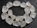 Natural Crystal Quartz Smooth Matte Polished Tumble Nugget 10" Strand 10-20mm Wholesale Gemstone Supplies TU3