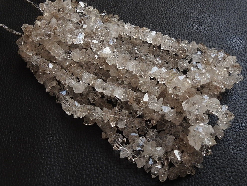 Natural Herkimer Diamond Rough Nugget Beads, 16Inch Strand 10-15MM Approx, Raw Crystal Quartz Wholesale Jewelry Making Supplies RB4