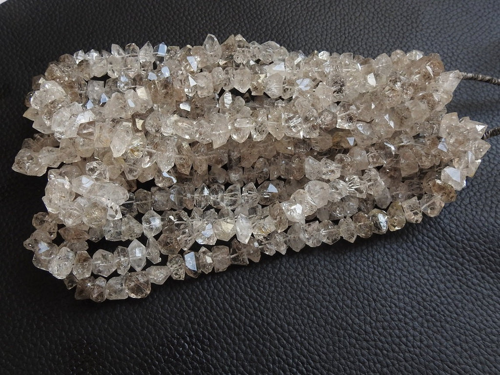 Natural Herkimer Diamond Rough Nugget Beads, 16Inch Strand 10-15MM Approx, Raw Crystal Quartz Wholesale Jewelry Making Supplies RB4
