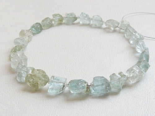 Aquamarine Natural Rough Tumble Nugget 10Inch Strand 10To5MM Long Wholesaler Supplies R2