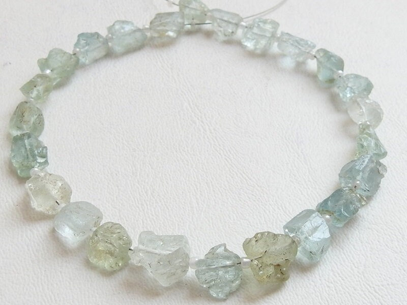 Aquamarine Natural Rough Tumble Nugget 10Inch Strand 10To5MM Long Wholesaler Supplies R2