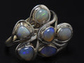 Australian Opal Multi Fire 925 Sterling Silver Adjustable Ring One Of A Kind Gift For Her Wholesaler Supplies Statement Gemstone Jewelry