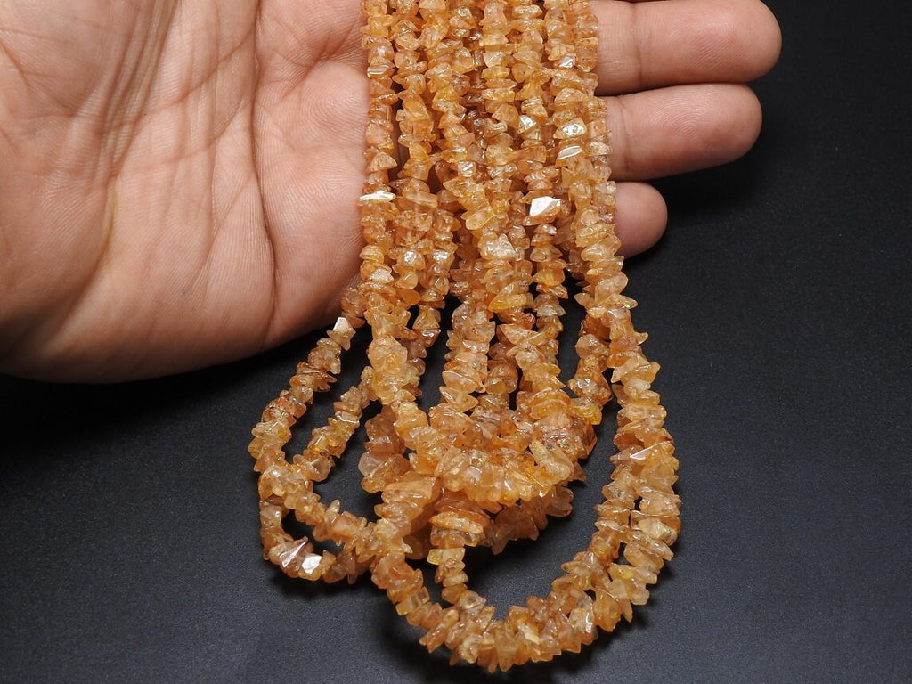 Imperial Topaz Rough Uncut Chip Nugget Bead Strand, 16Inch Polished Raw Stone, New Arrival Wholesaler Supply 5-10mm RB6
