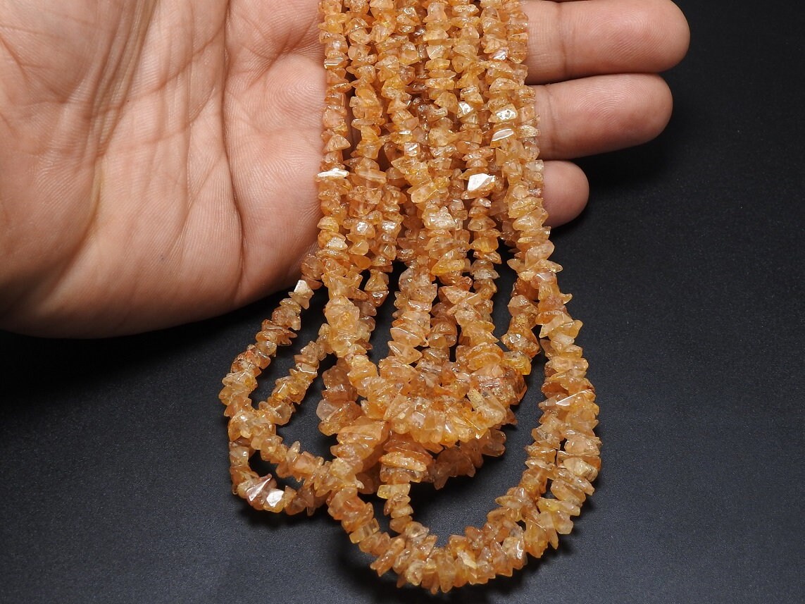 Imperial Topaz Rough Uncut Chip Nugget Bead Strand, 16Inch Polished Raw Stone, New Arrival Wholesaler Supply 5-10mm RB6