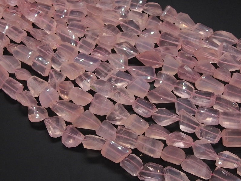 Rose Quartz Faceted Tumble Nugget Beads, 12 Inches Strand, Handmade Loose Stone, Natural Gemstone Wholesaler New Arrival Jewelry Making