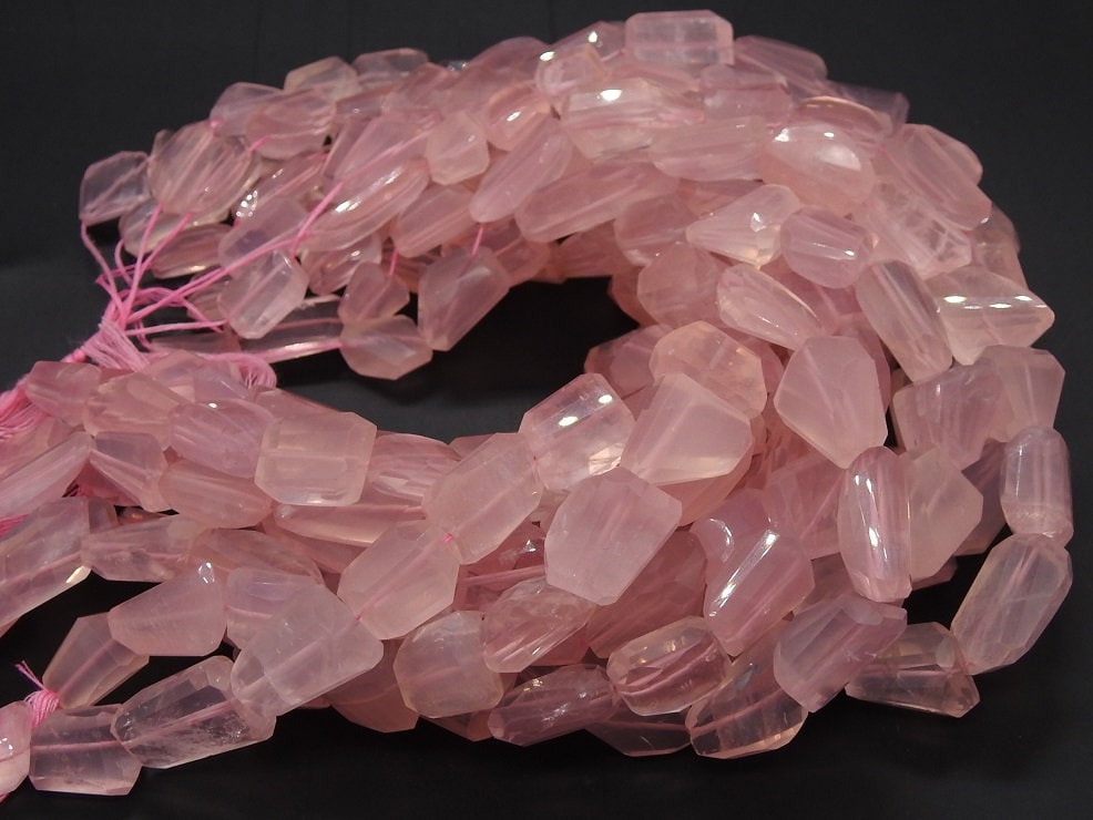 Rose Quartz Faceted Tumble Nugget Beads, 12 Inches Strand, Handmade Loose Stone, Natural Gemstone Wholesaler New Arrival Jewelry Making