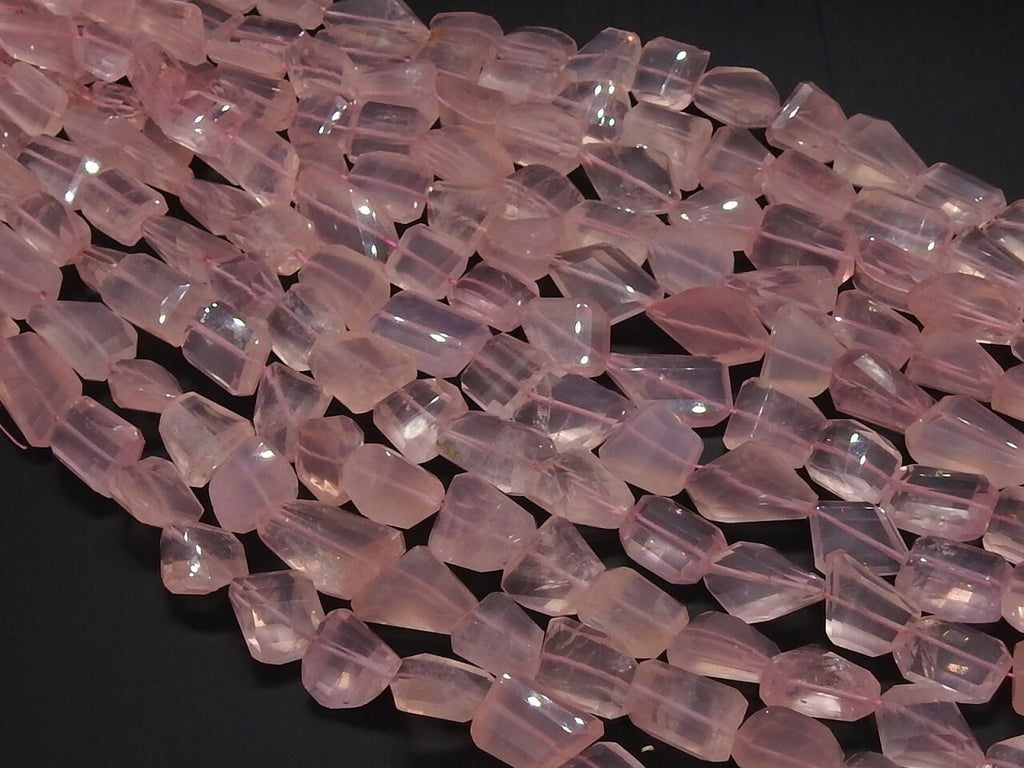 Rose Quartz Faceted Tumble Nugget Beads, 12 Inches Strand, Handmade Loose Stone, Natural Gemstone Wholesaler New Arrival Jewelry Making