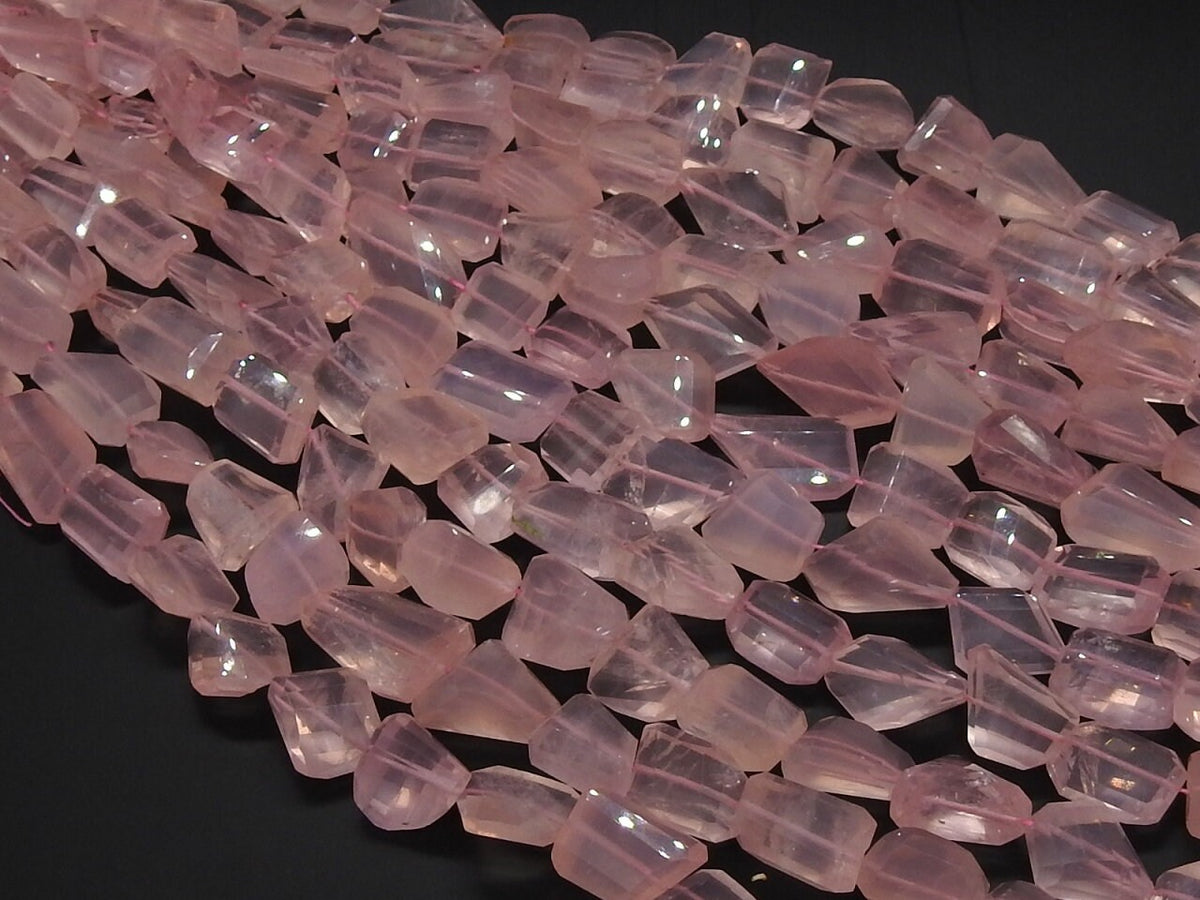 Rose Quartz Faceted Tumble Nugget Beads, 12 Inches Strand, Handmade Loose Stone, Natural Gemstone Wholesaler New Arrival Jewelry Making
