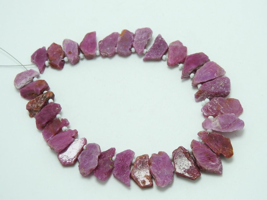 Natural African Ruby Rough Stick Strand, 8 Inches, 10-15mm Raw Ruby Crystal Sticks, Wholesaler Jewelry Supplies