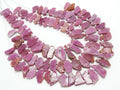 Natural African Ruby Rough Stick Strand, 8 Inches, 10-15mm Raw Ruby Crystal Sticks, Wholesaler Jewelry Supplies