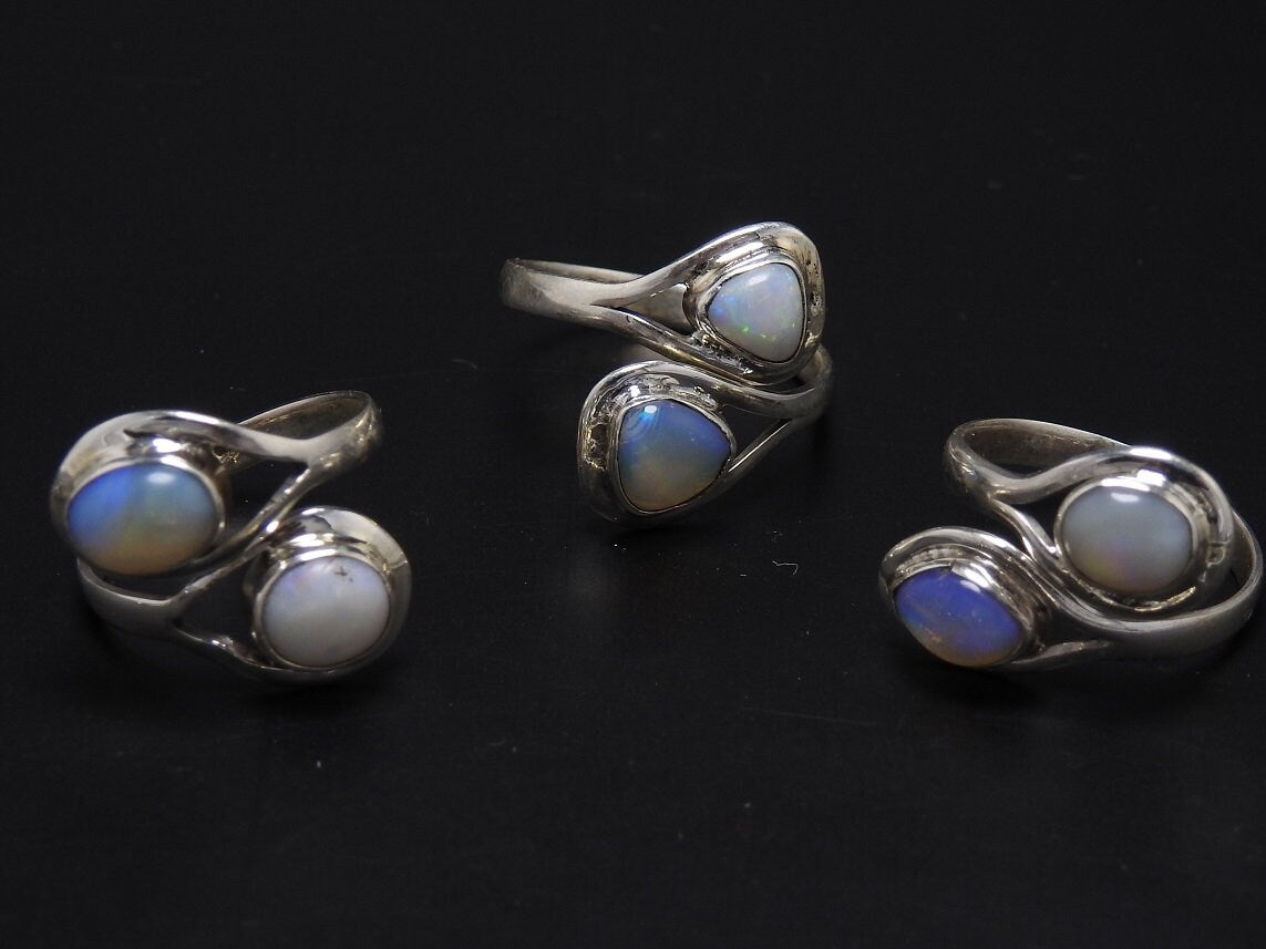 Australian Opal Multi Fire 925 Sterling Silver Adjustable Ring One Of A Kind Gift For Her Wholesaler Supplies Statement Gemstone Jewelry