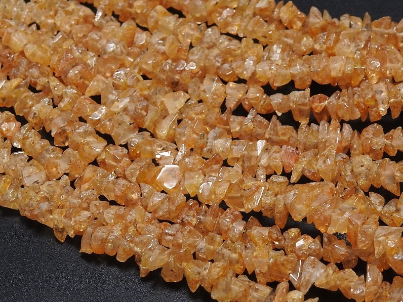 Imperial Topaz Rough Uncut Chip Nugget Bead Strand, 16Inch Polished Raw Stone, New Arrival Wholesaler Supply 5-10mm RB6