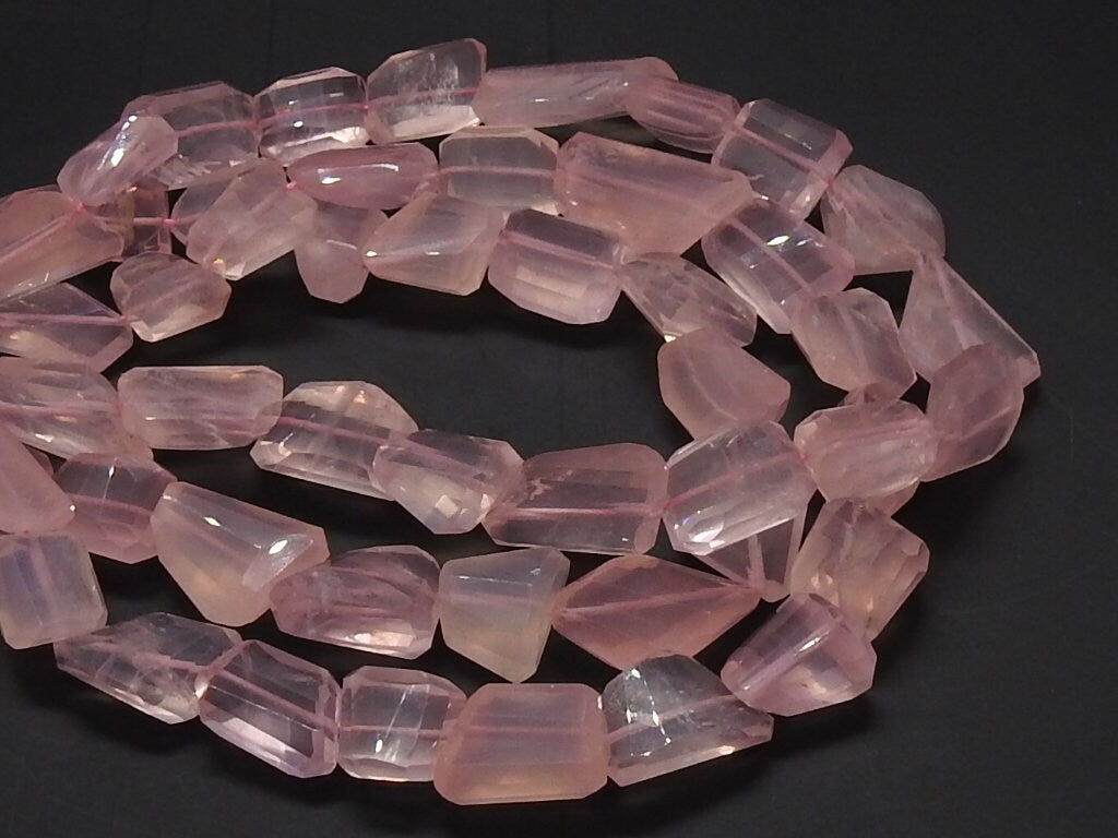Rose Quartz Faceted Tumble Nugget Beads, 12 Inches Strand, Handmade Loose Stone, Natural Gemstone Wholesaler New Arrival Jewelry Making