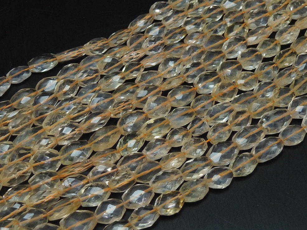 Citrine Faceted Oval Tumble Nugget Beads 14Inch 13x8mm 8x7mm Natural Stone Loose Beads for Jewelry Making Handmade Gemstone Supply Strand