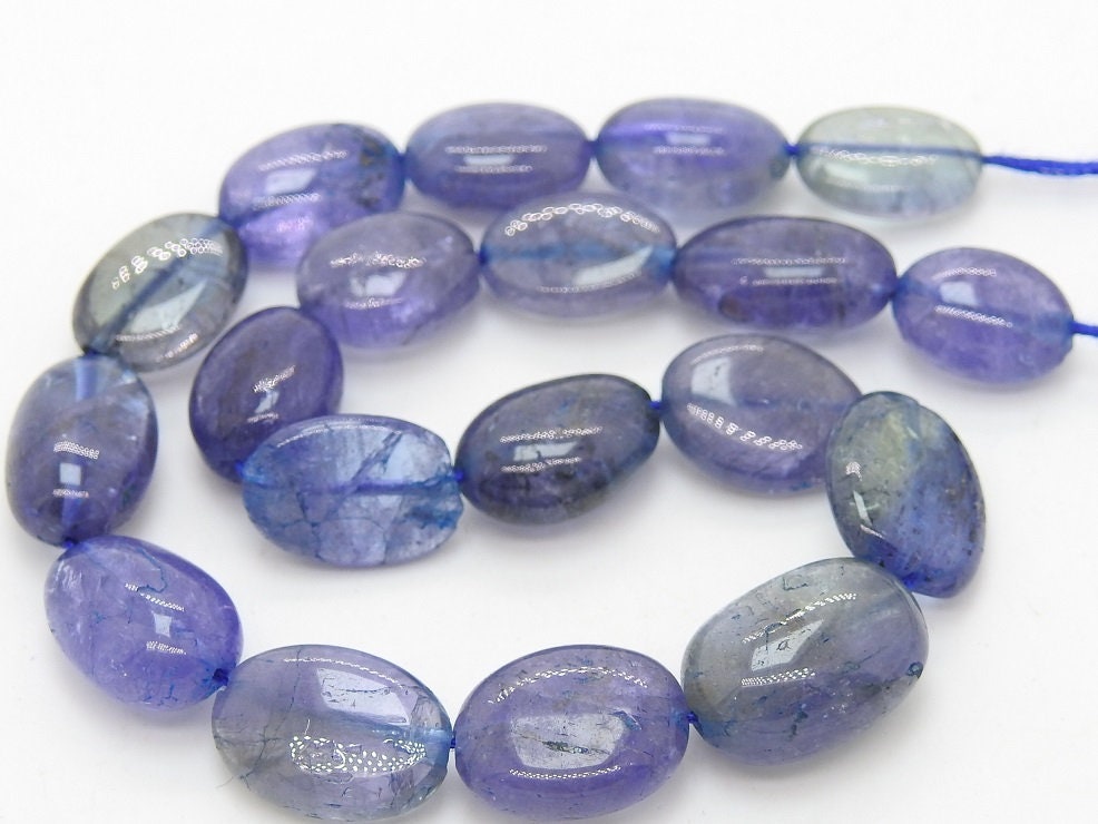 Blue Tanzanite Smooth Tumble Nugget Oval Shape 8Inch Strand 12X9To9X7MM Approx Wholesaler Supplies New Arrival PME-TU5