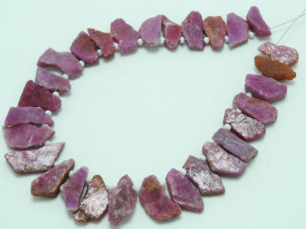 Natural African Ruby Rough Stick Strand, 8 Inches, 10-15mm Raw Ruby Crystal Sticks, Wholesaler Jewelry Supplies