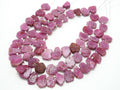 African Ruby Natural Crystal Rough Slice, 8Inches Loose Raw Stone Strand, Wholesale Jewelry Making Supplies 15-10mm long Approx R4