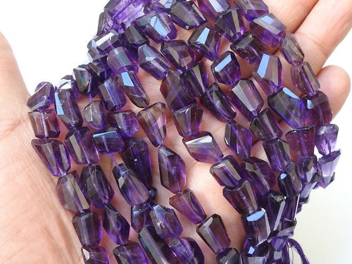 Amethyst Faceted Tumble Nugget Bead-10Inches Strand 10X7To20X12MM Approx-Natural Stone PME-TU1