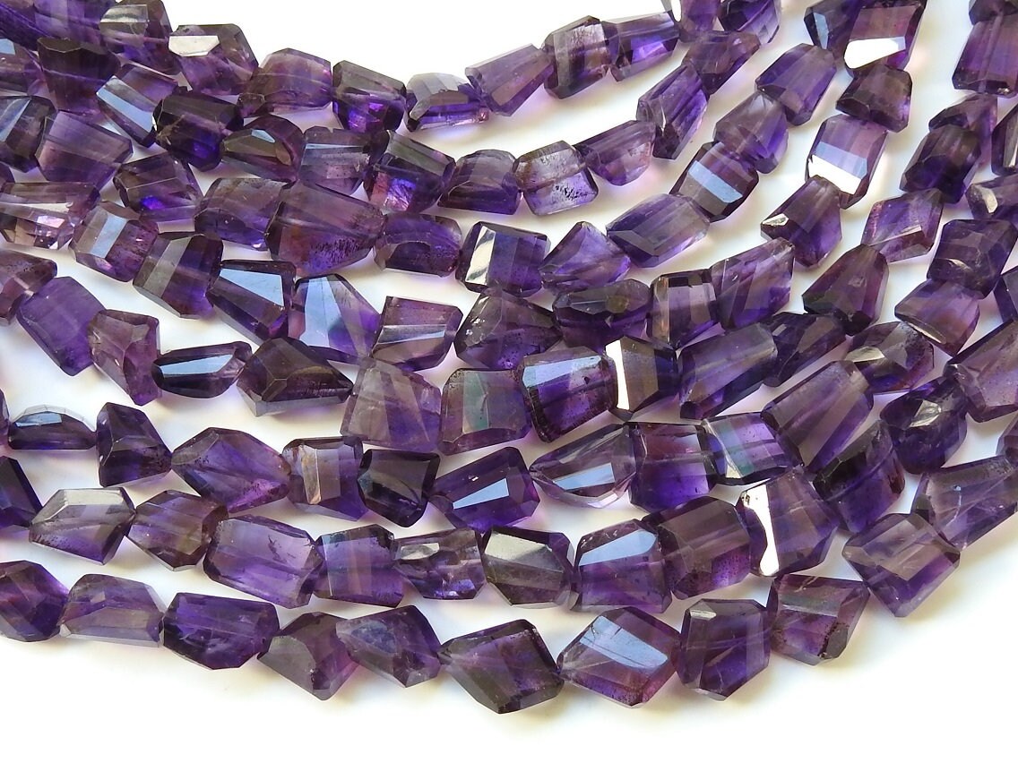 Amethyst Faceted Tumble Nugget Bead-10Inches Strand 10X7To20X12MM Approx-Natural Stone PME-TU1