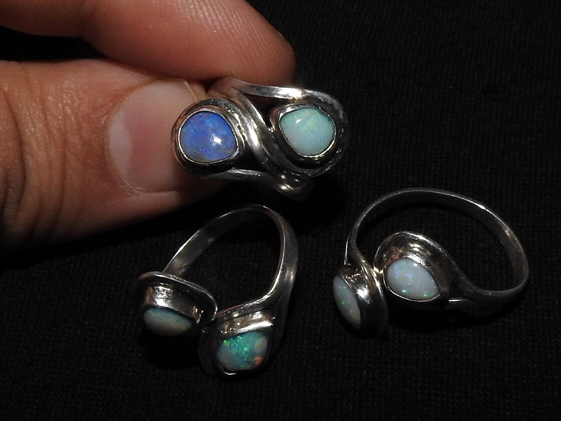 Australian Opal Multi Fire 925 Sterling Silver Adjustable Ring One Of A Kind Gift For Her Wholesaler Supplies Statement Gemstone Jewelry