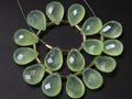 Chalcedony Faceted Teardrop Beads, 10 Piece Lot 14X10MM Loose Gemstone Briolette, Wholesale Jewelry Making Supplies PME-CY1