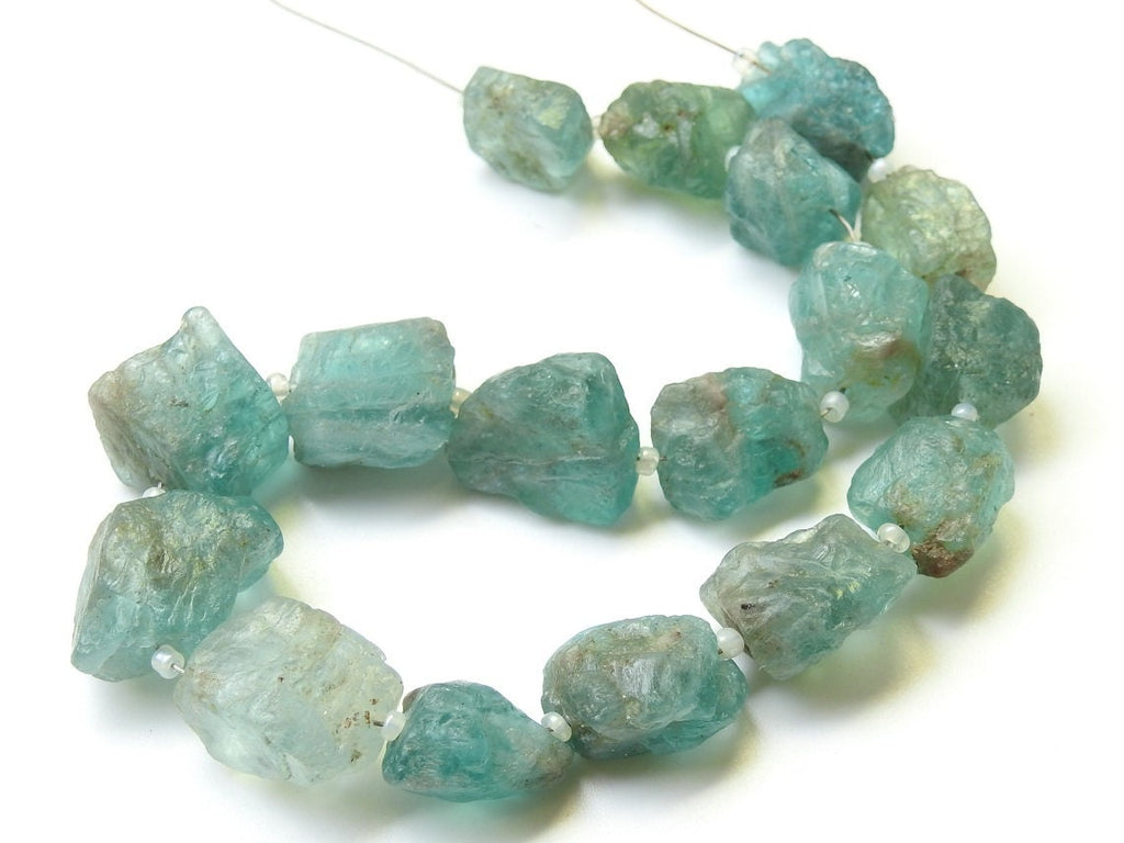 Sky Blue Apatite Natural Rough Tumble Nugget 9Inch Strand 15To10MM Long Approx Wholesaler Supplies New Arrival RB5
