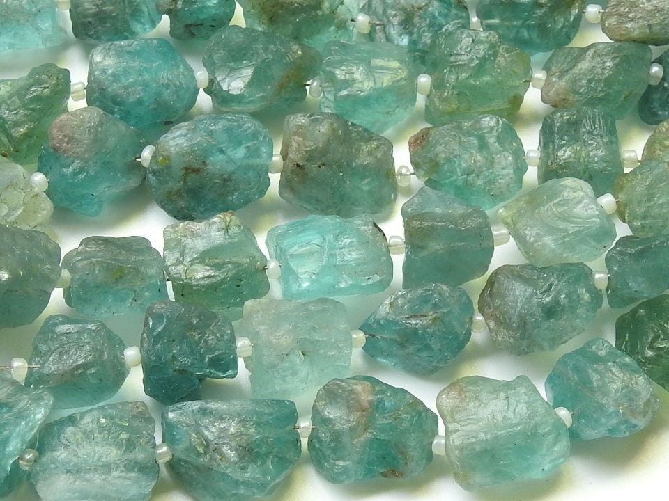 Sky Blue Apatite Natural Rough Tumble Nugget 9Inch Strand 15To10MM Long Approx Wholesaler Supplies New Arrival RB5