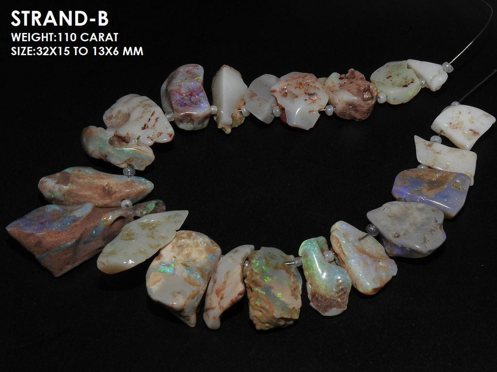 Natural Australian Opal Rough Slice, Multi Fire Raw Gemstone for Jewelry, Polished Loose Opal Stone, Wholesale Crystals Supplies WM