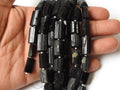 Black Tourmaline Natural Crystals Rough Bead-8Inches Strand -Loose Raw Stone-Minerals Gemstone-Wholesaler Supplies R2