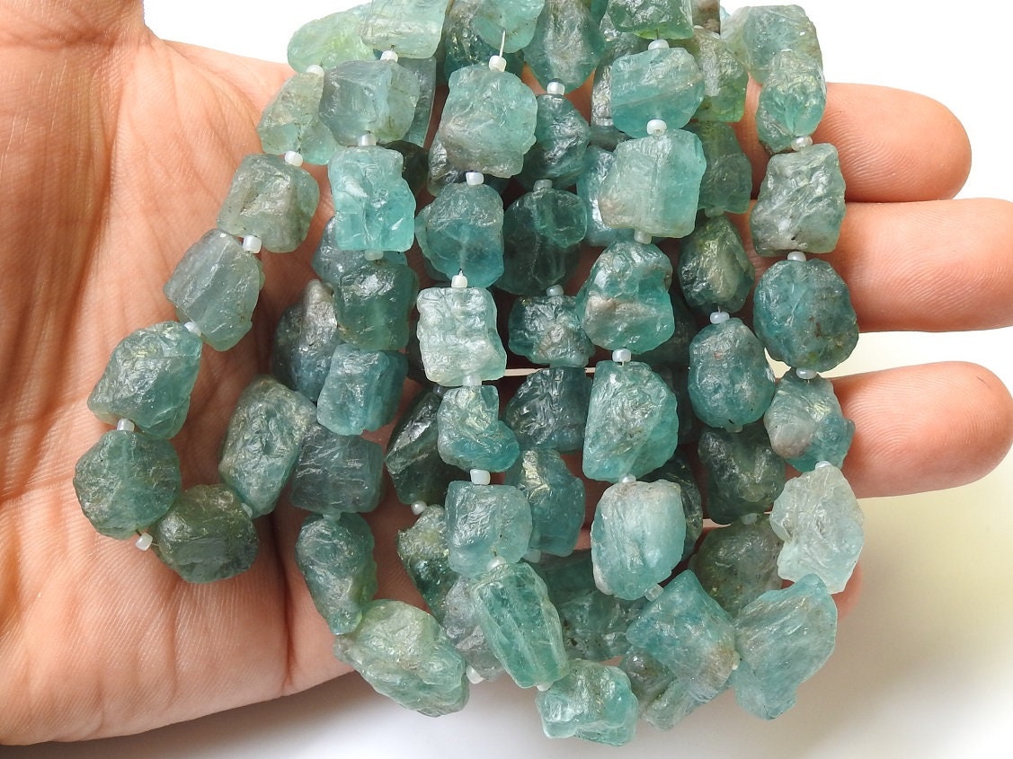 Sky Blue Apatite Natural Rough Tumble Nugget 9Inch Strand 15To10MM Long Approx Wholesaler Supplies New Arrival RB5