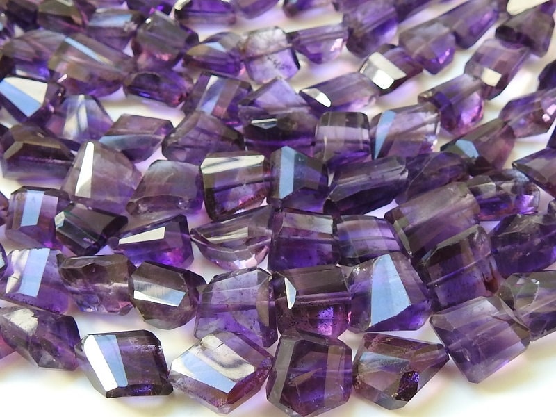 Amethyst Faceted Tumble Nugget Bead-10Inches Strand 10X7To20X12MM Approx-Natural Stone PME-TU1