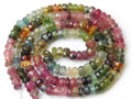 Natural Multi Tourmaline Faceted Rondelle Beads Wholesale | Colorful Gemstone Roundel For Jewelry Making Supplies | New Arrival Strand