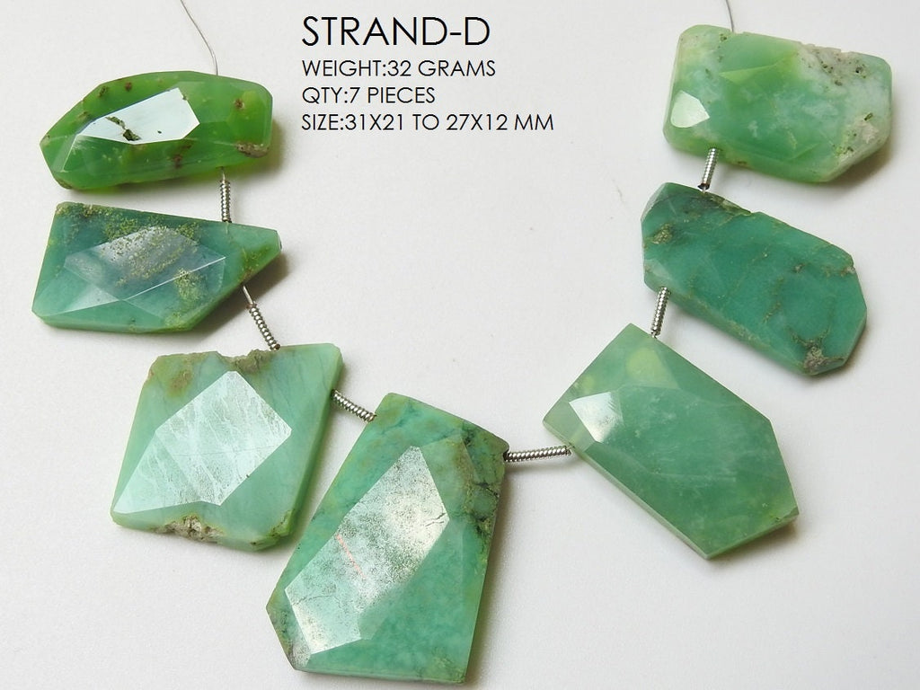 Wholesale Natural Chrysoprase Briolette Strand, Faceted Fancy Shape Cabochon Stone for Crafting