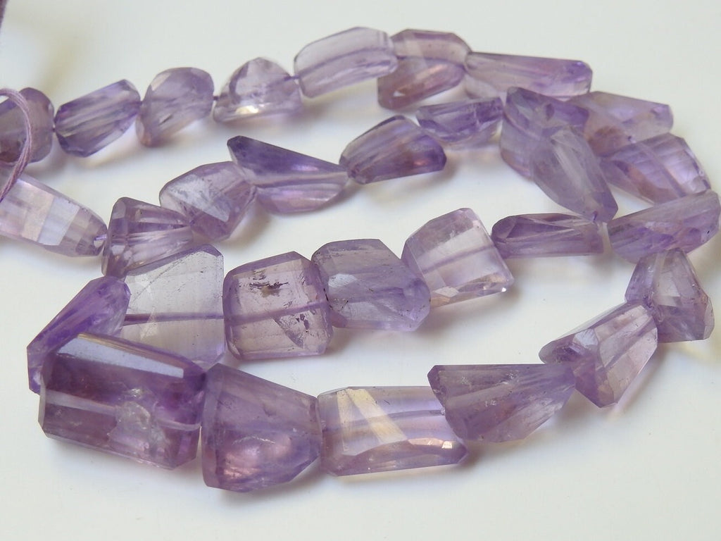 Pink Amethyst Faceted Tumble Nugget Beads, 17x15 to 12x10mm Natural Loose Gemstone Strand 8Inches, Wholesale Jewelry Making Supplies PME-TU1